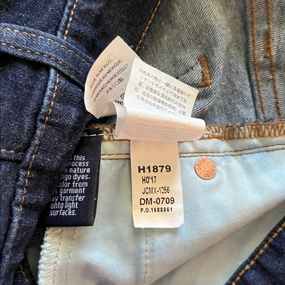 J. Crew 9” High Rise Toothpick Skinny Size 29
